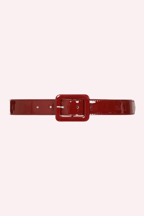 Banned Retro - Jukebox Patent Belt in Burgundy