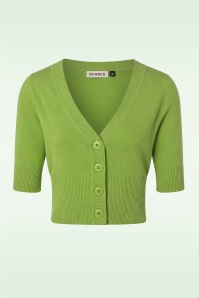 Banned Retro - Overload Cardigan Années 50 in Olive Green