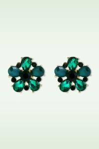 Day&Eve by Go Dutch Label - Botanical Spark Stud Earrings in Green 2