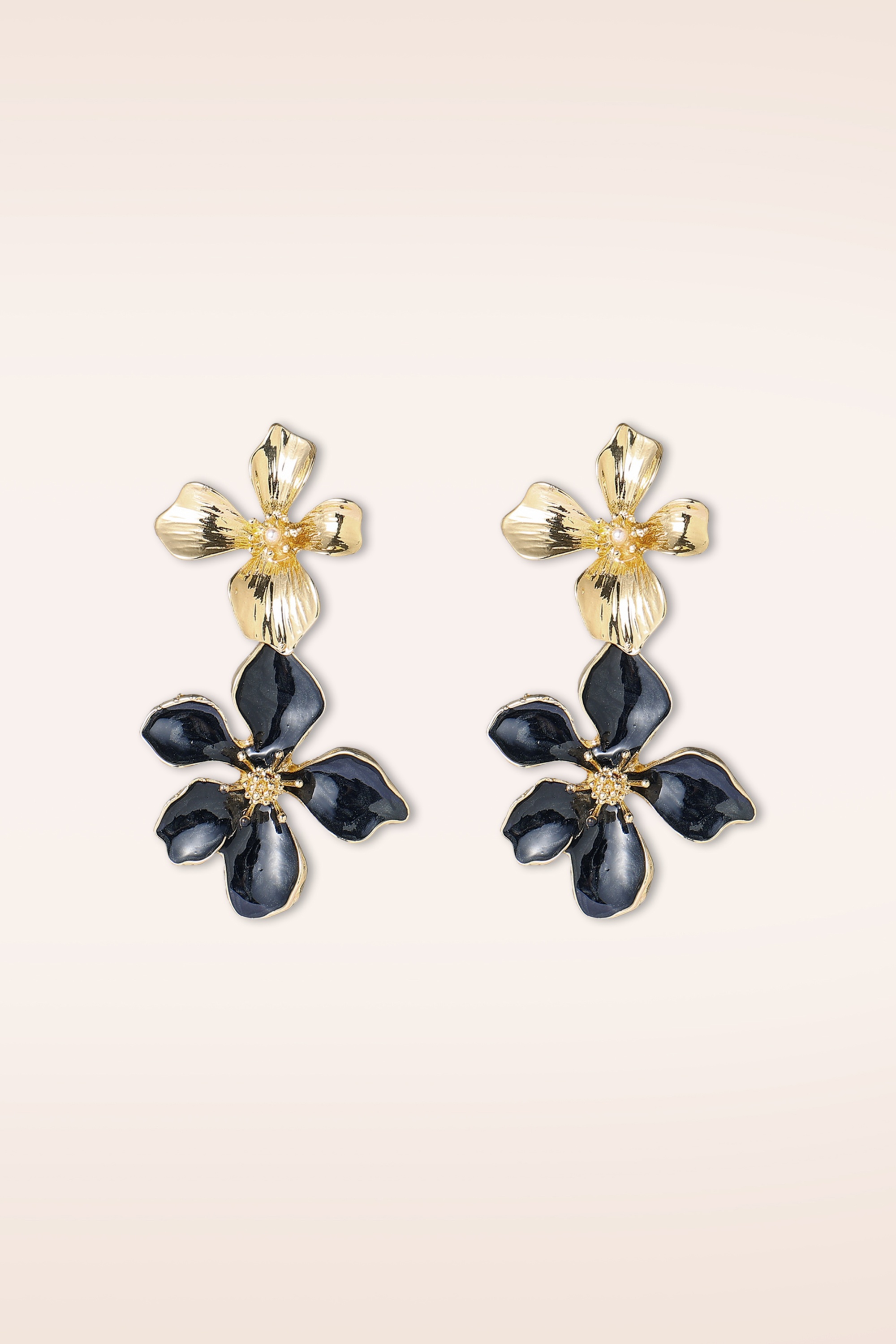 Day&Eve by Go Dutch Label - The Night Garden Earrings in Black and Gold 2
