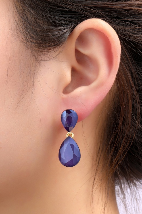Day&Eve by Go Dutch Label - Dainty Drama Earrings in Purple