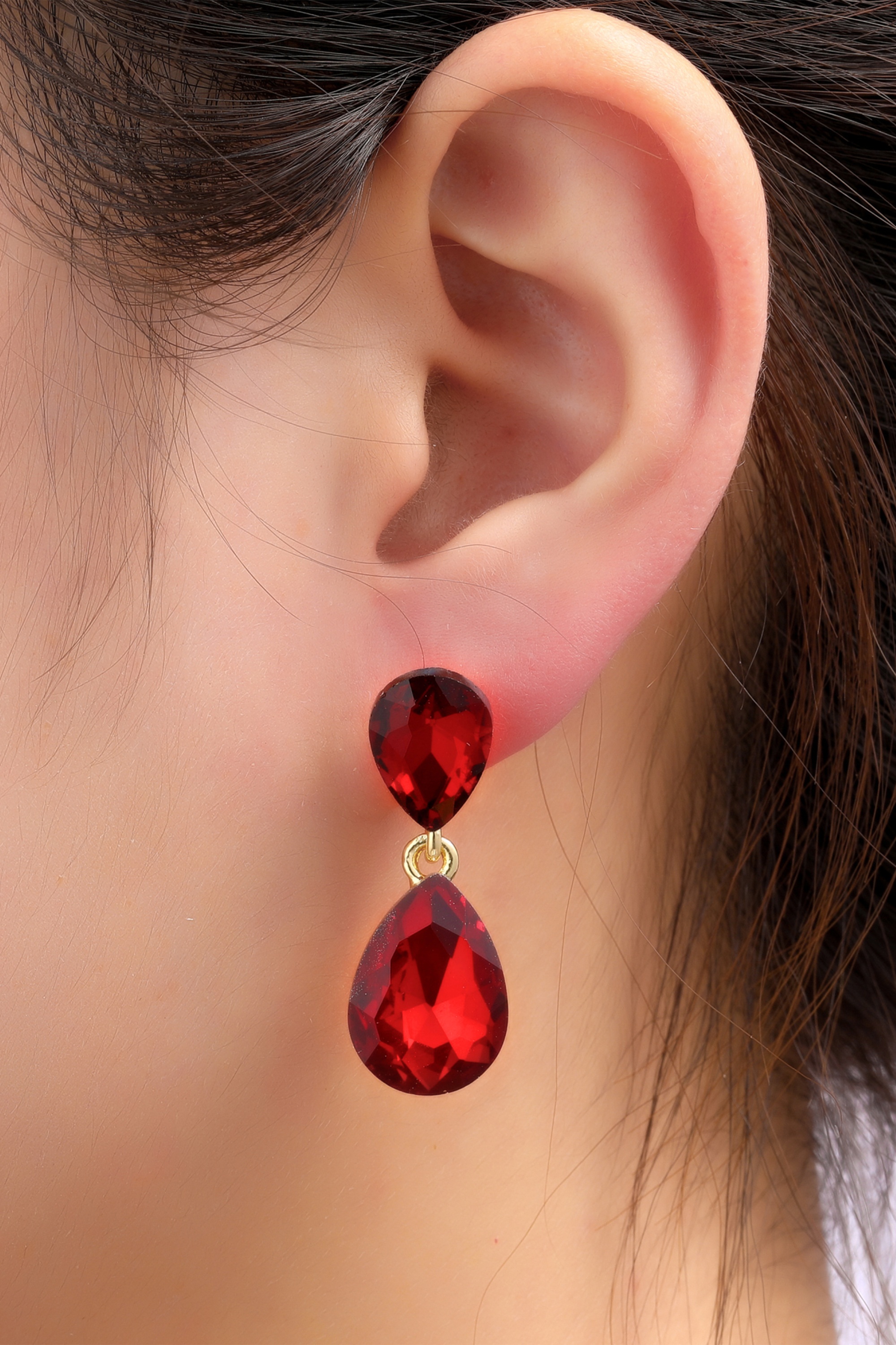 Day&Eve by Go Dutch Label - Dainty Drama Earrings in Red