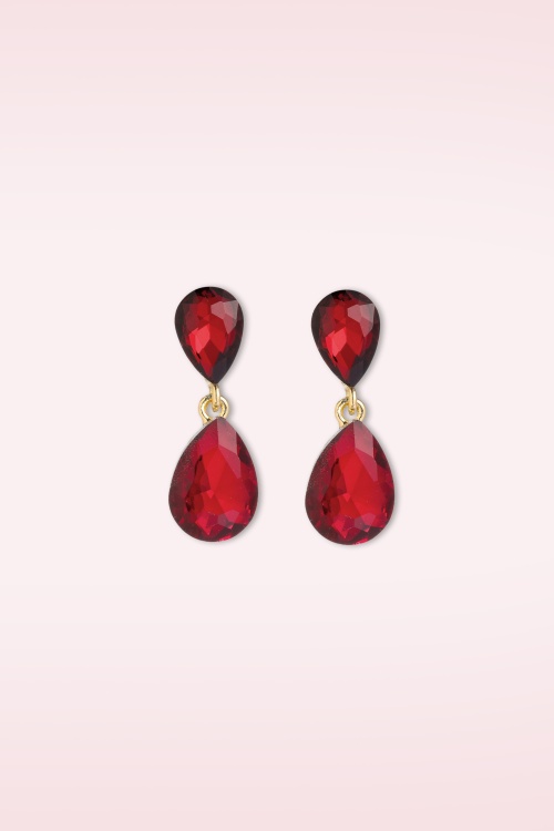 Day&Eve by Go Dutch Label - Dainty Drama Earrings in Red 2