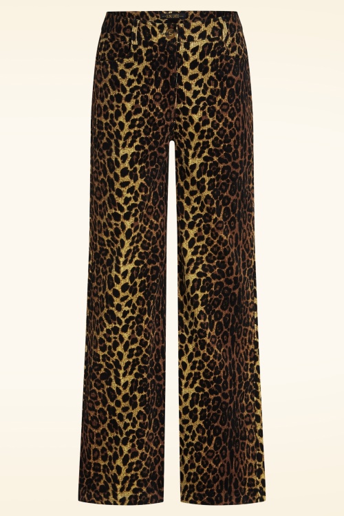 King Louie - Pantalon en velours côtelé Paige Fargo en léopard 5
