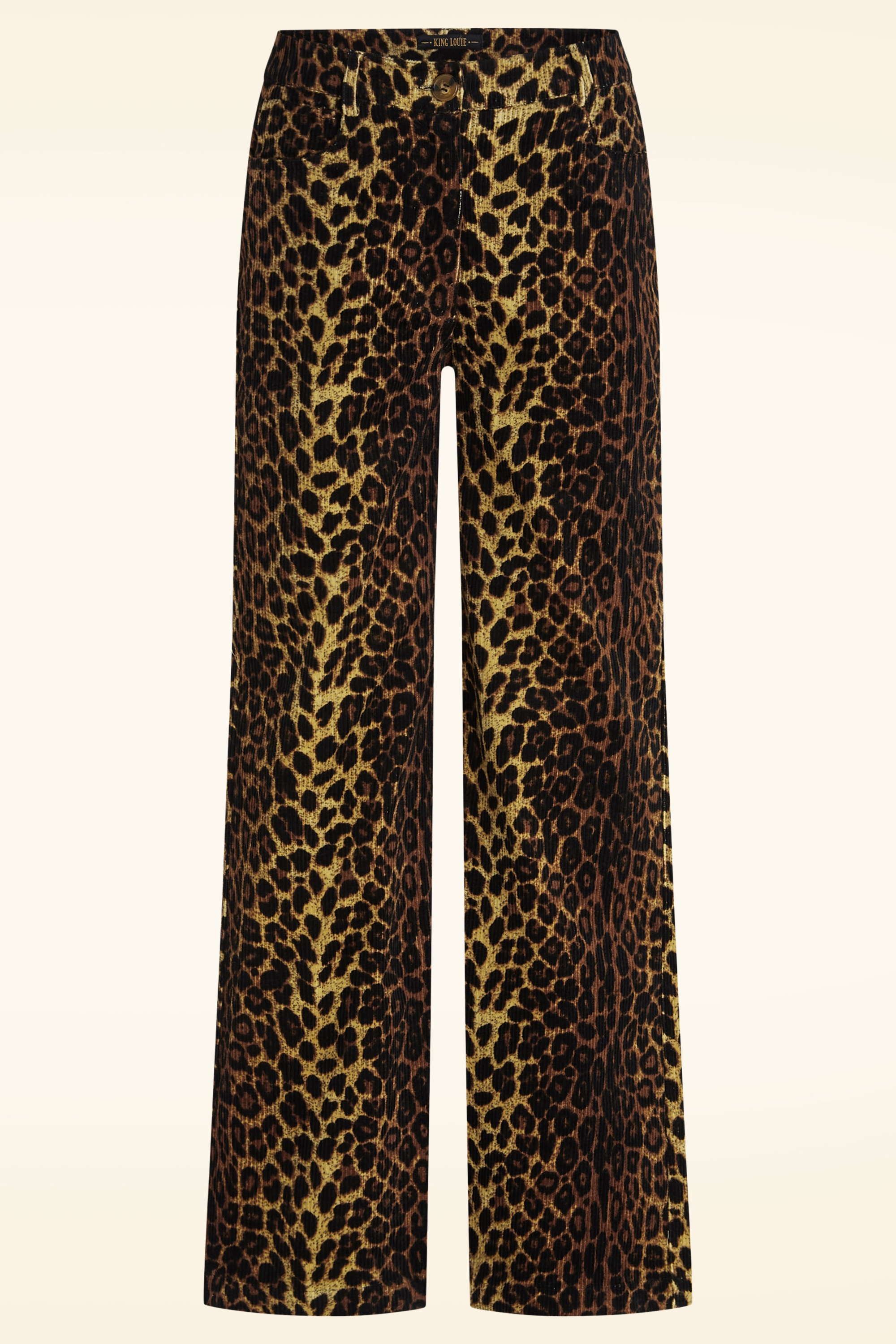King Louie - Pantalon en velours côtelé Paige Fargo en léopard 5