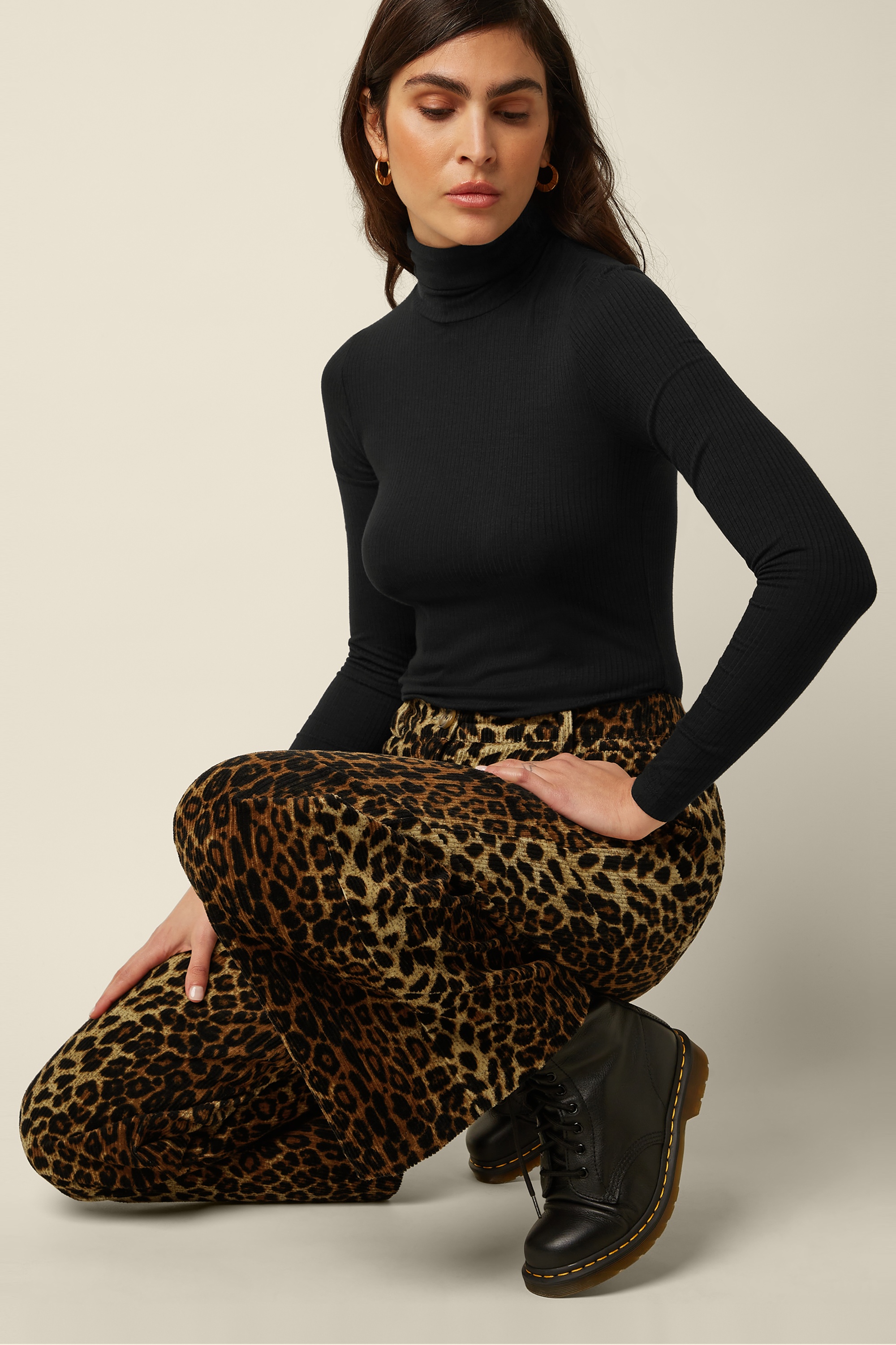 King Louie - Pantalon en velours côtelé Paige Fargo en léopard 4