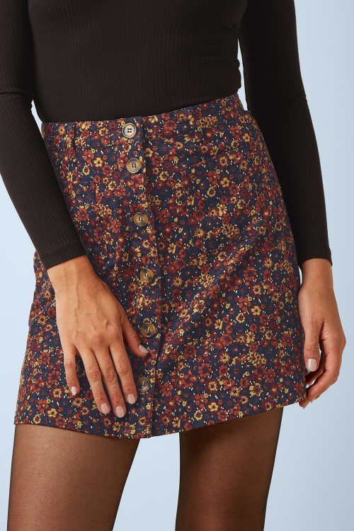 King Louie - Garbo Vignon Mini Skirt in Evening Blue 2