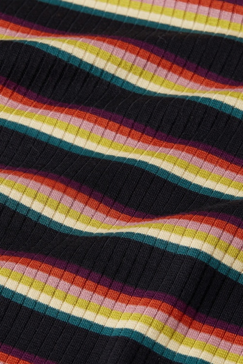 King Louie - Rollneck Lottie Stripe Top in Imperial Purple 3