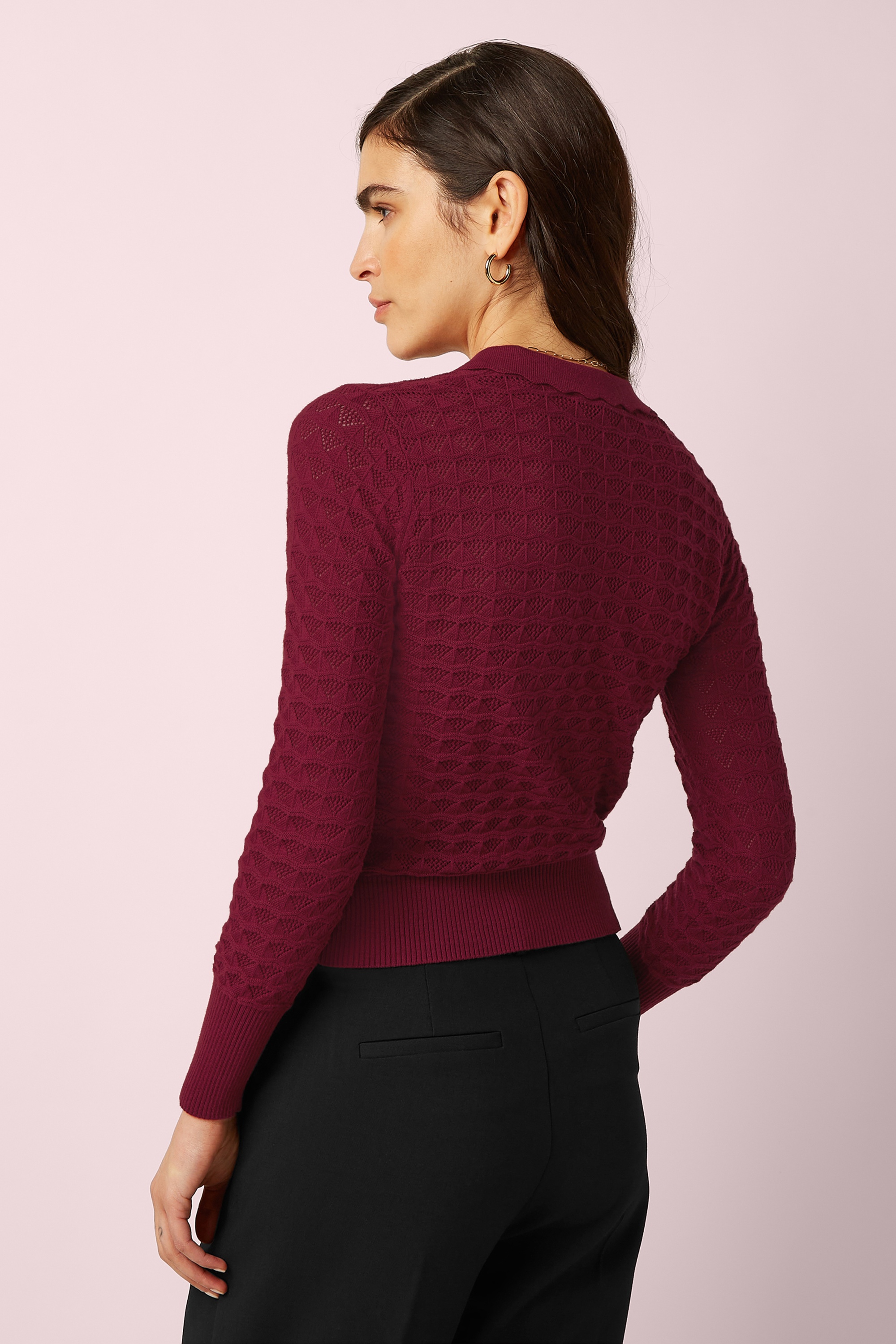 King Louie - Polo Avel Knit top in rabarberrood 4