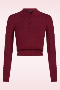 King Louie - Polo Avel Knit top in rabarberrood 2