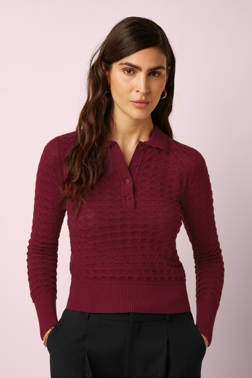 King Louie - Polo Avel Knit top in rabarberrood