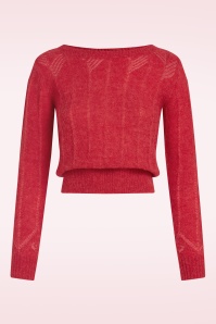 King Louie - Lia Hiver Knit top in fiery rood 3