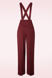 Banned Retro - Her favourite broek in bordeauxrood 3