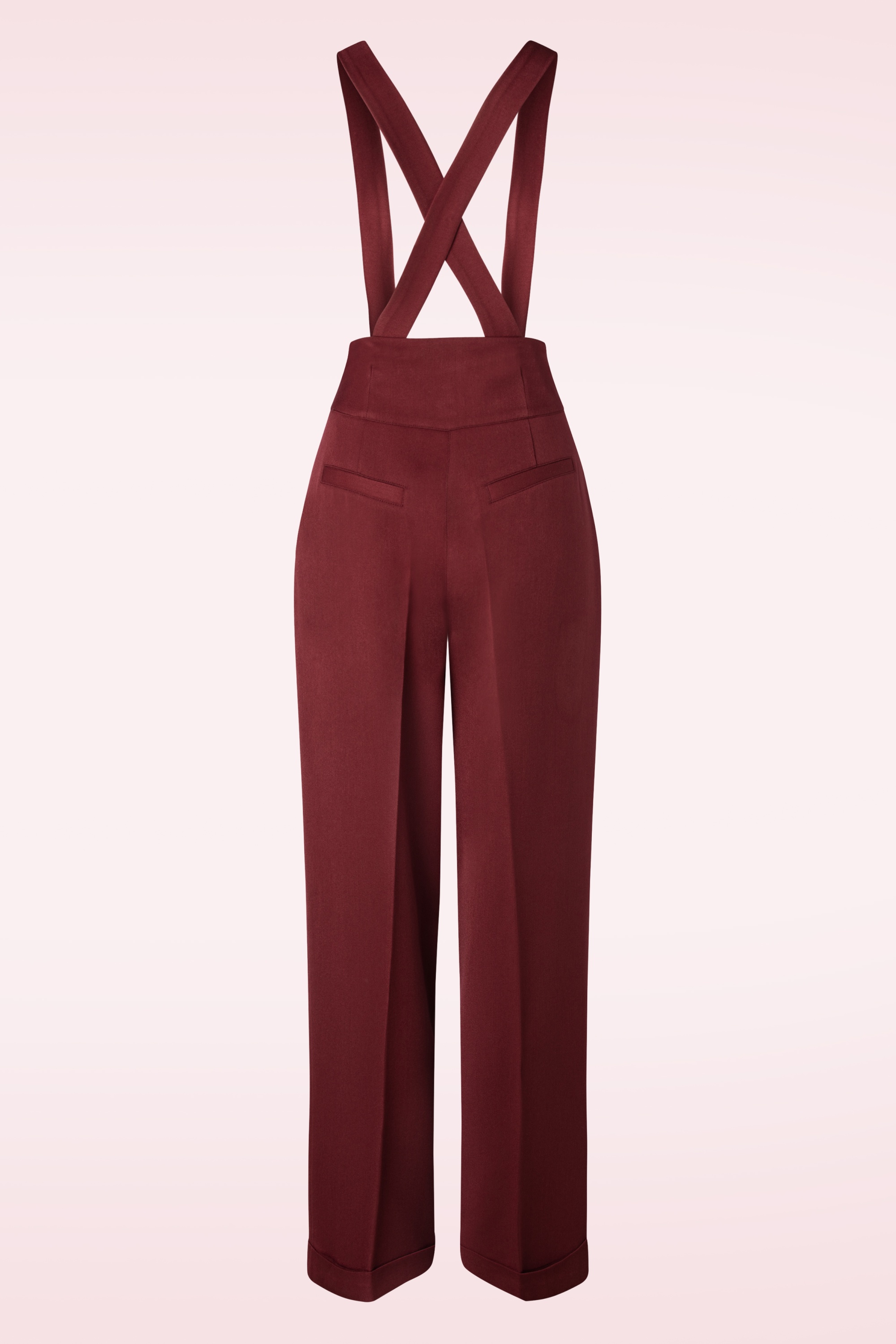 Banned Retro - Her favourite broek in bordeauxrood 3