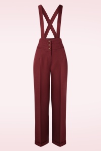 Banned Retro - Her favourite broek in bordeauxrood
