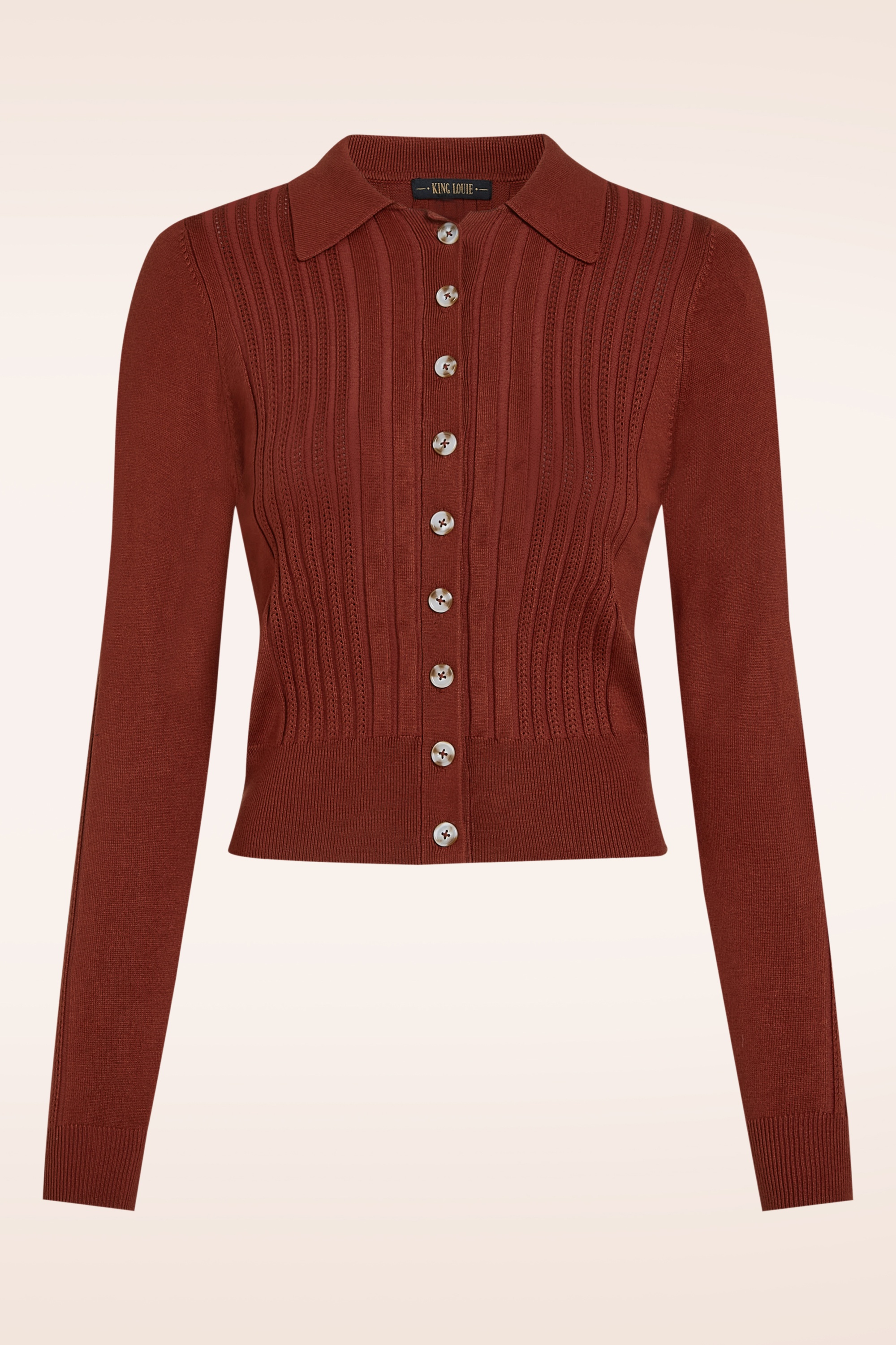 King Louie - Sofie Match Knit cardigan in spicy bruin 3