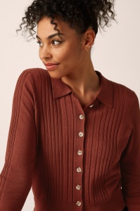 King Louie - Sofie Match Knit cardigan in spicy bruin 2