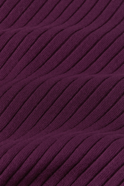 King Louie - Mila Rib Match Knit cardigan in caspia paars 4