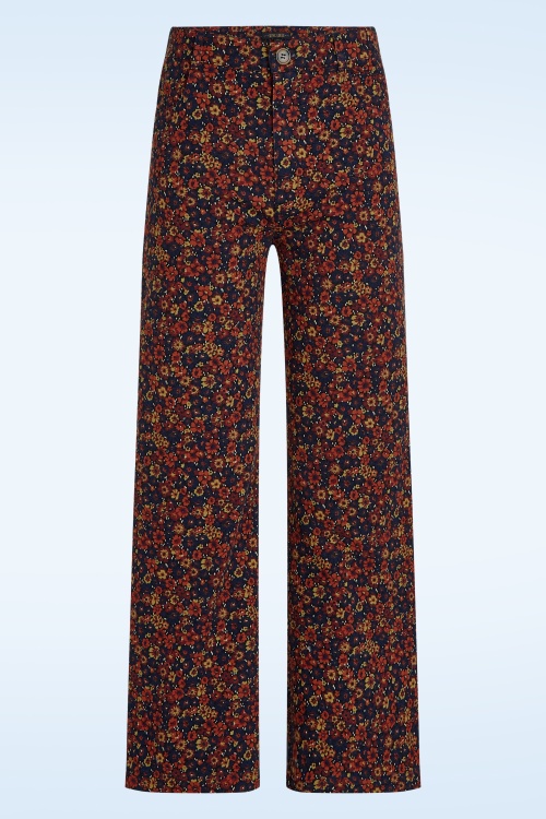 King Louie - Pantalon Debra Vignon en bleu soirée 2
