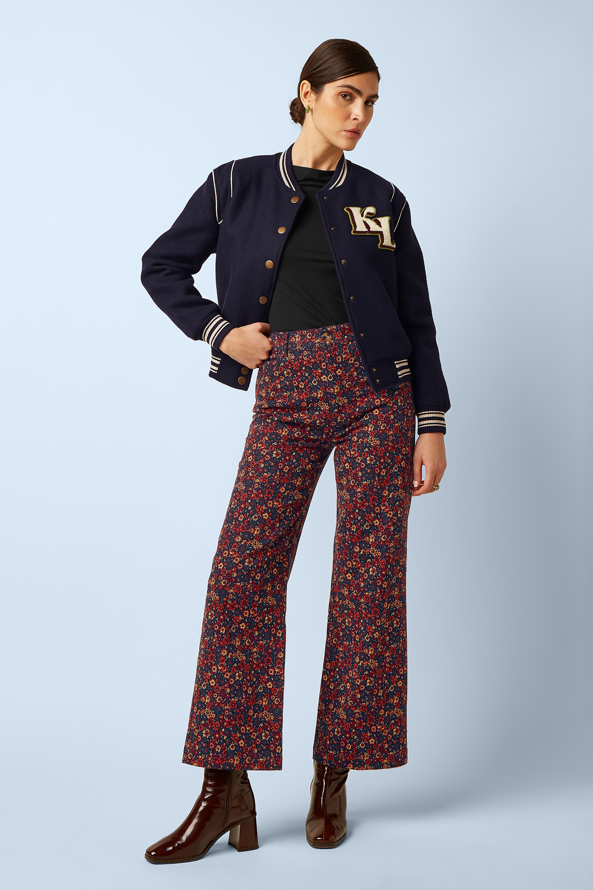King Louie - Pantalon Debra Vignon en bleu soirée