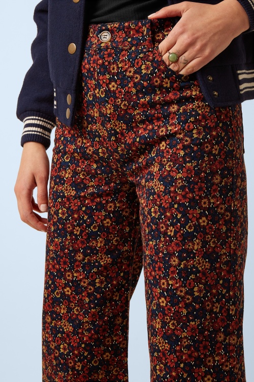 King Louie - Pantalon Debra Vignon en bleu soirée 3