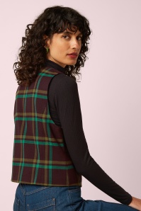 King Louie - Gilet de tailleur à carreaux Cissy Vera en rouge porto 5