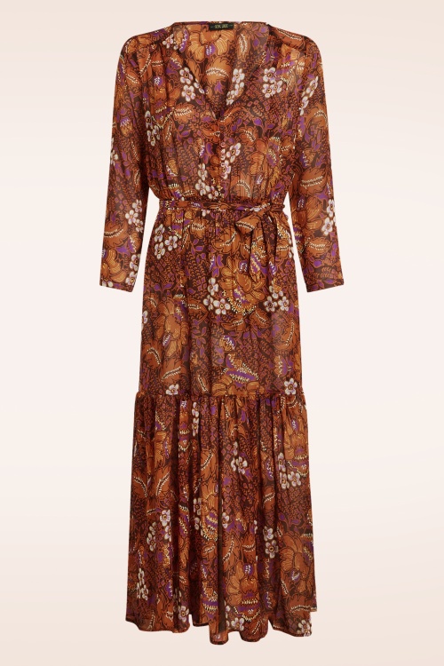 King Louie - Robe Tara Myrtle en terre d'ombre 2