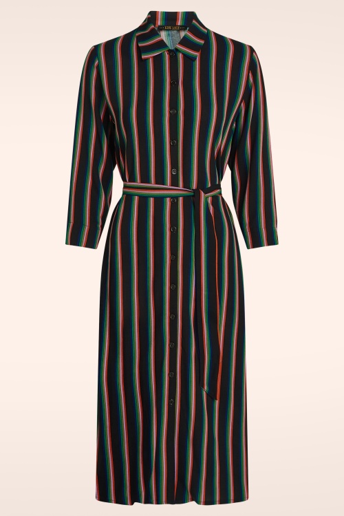 King Louie - Claire Harley Stripe jurk in zwart 4