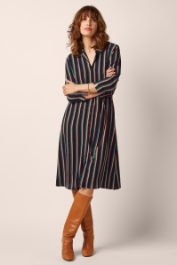 King Louie - Claire Harley Stripe jurk in zwart