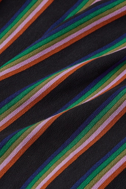 King Louie - Claire Harley Stripe jurk in zwart 3