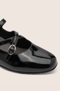 Tamaris - City Girl Comfort Gloss ballerina's in zwart 2