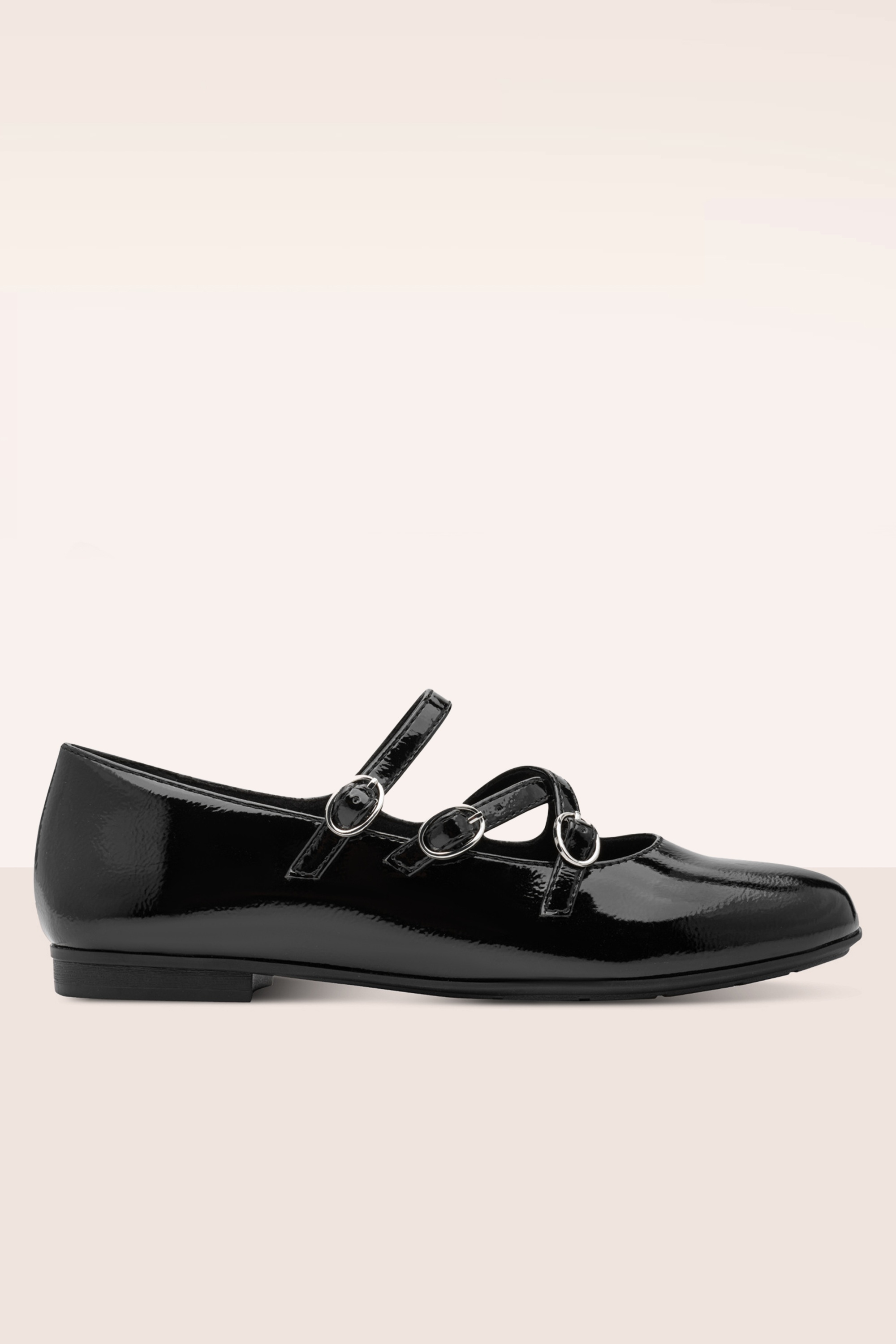 Tamaris - City Girl Comfort Gloss ballerina's in zwart