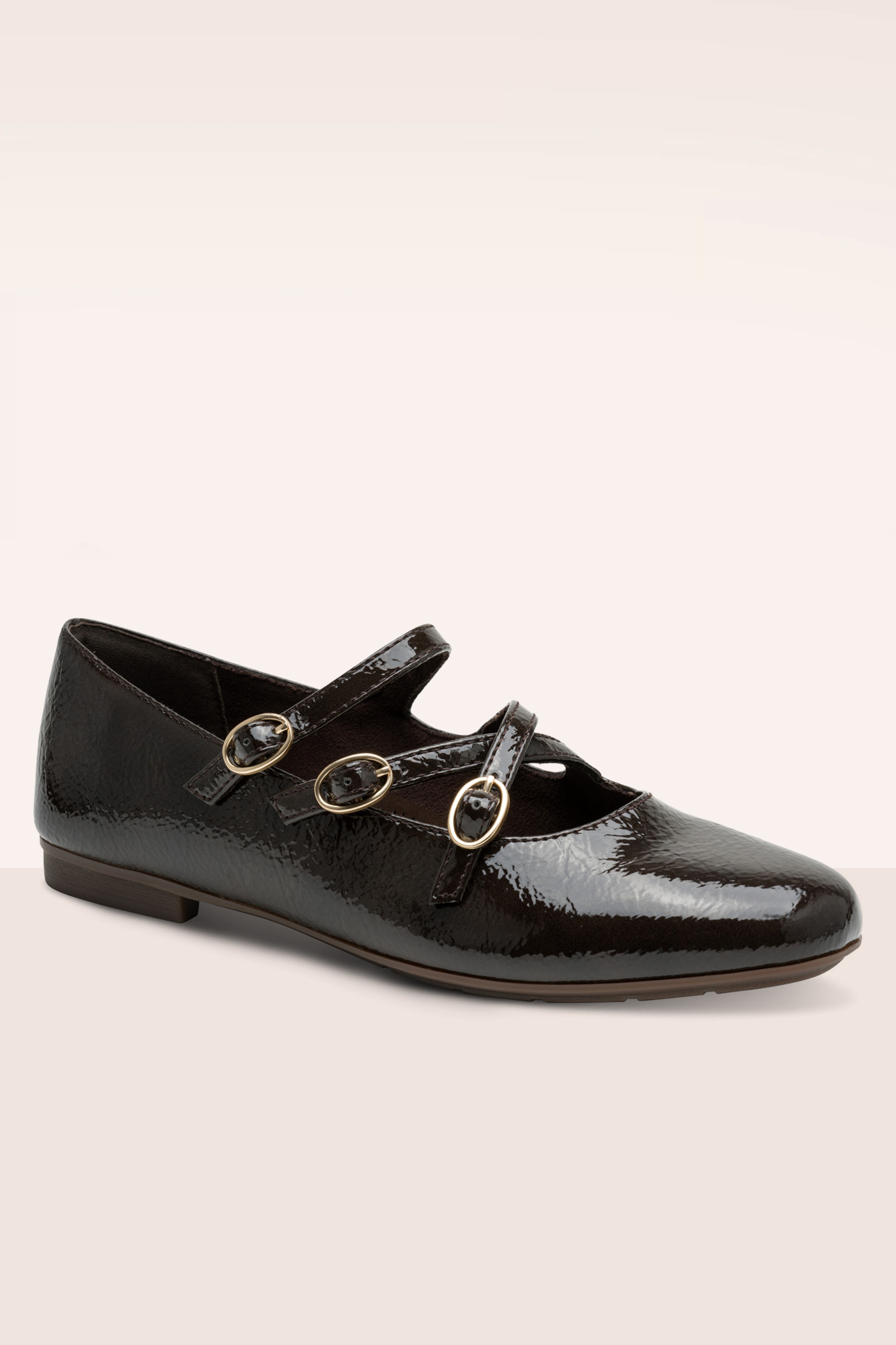 Tamaris - City Girl Comfort Gloss ballerina's in bruin 3