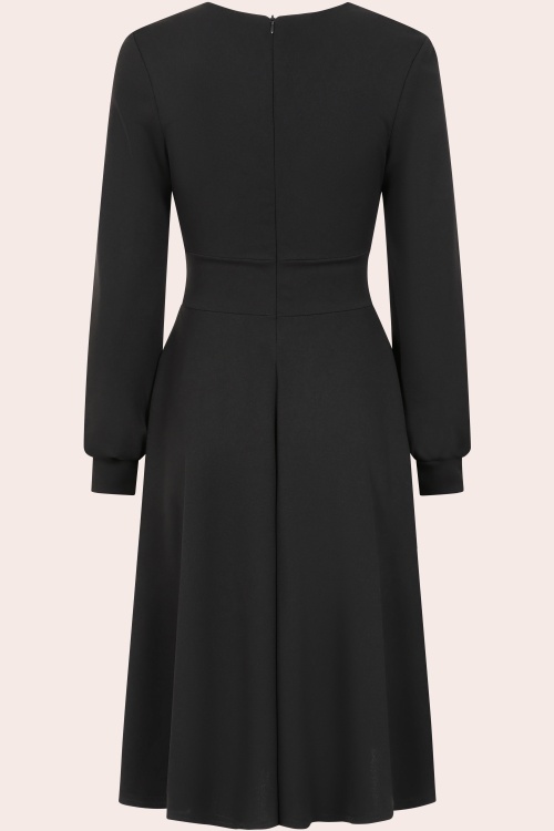 Vintage Chic for Topvintage - Topvintage exclusive ~ Helaine swing jurk in zwart 2