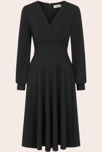 Vintage Chic for Topvintage - Topvintage exclusive ~ Helaine swing jurk in zwart