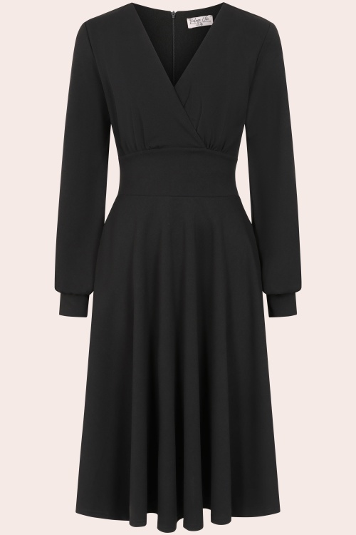 Vintage Chic for Topvintage - Topvintage exclusive ~ Helaine swing jurk in zwart