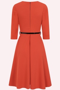 Vintage Chic for Topvintage - Topvintage exclusive ~ Reba Swing Dress in Rust 3