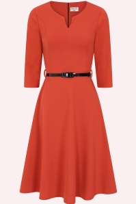 Vintage Chic for Topvintage - Topvintage exclusive ~ Reba Swing Dress in Rust