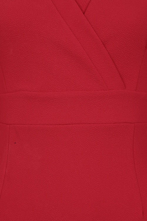 Vintage Chic for Topvintage - Topvintage exclusive ~ Margo Pencil Dress in Lipstick Red 2