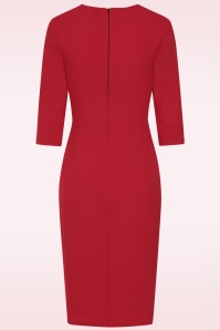 Vintage Chic for Topvintage - Topvintage exclusive ~ Margo Pencil Dress in Lipstick Red 3