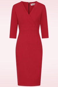 Vintage Chic for Topvintage - Topvintage exclusive ~ Margo Pencil Dress in Lipstick Red