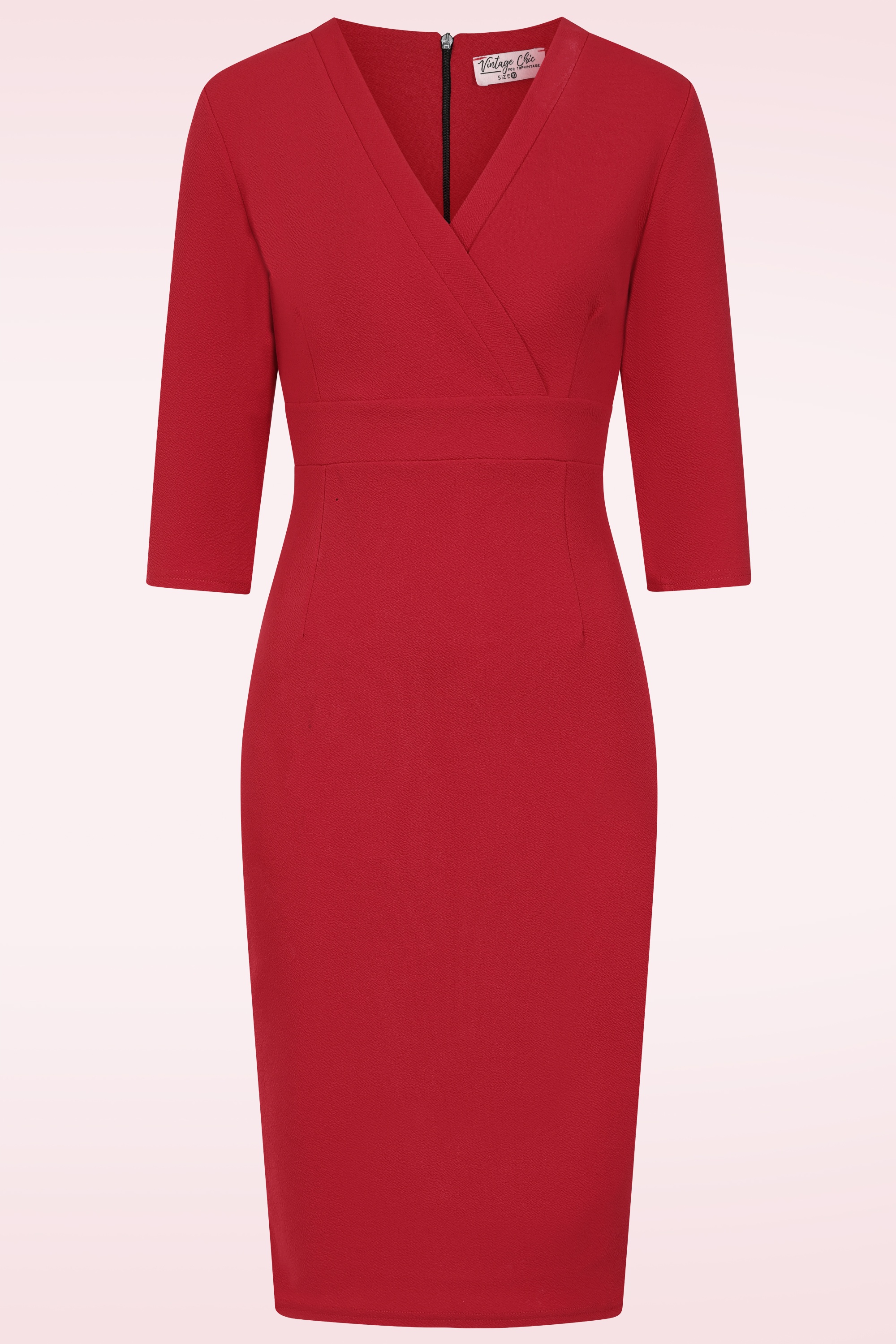 Vintage Chic for Topvintage - Topvintage exclusive ~ Margo Pencil Dress in Lipstick Red
