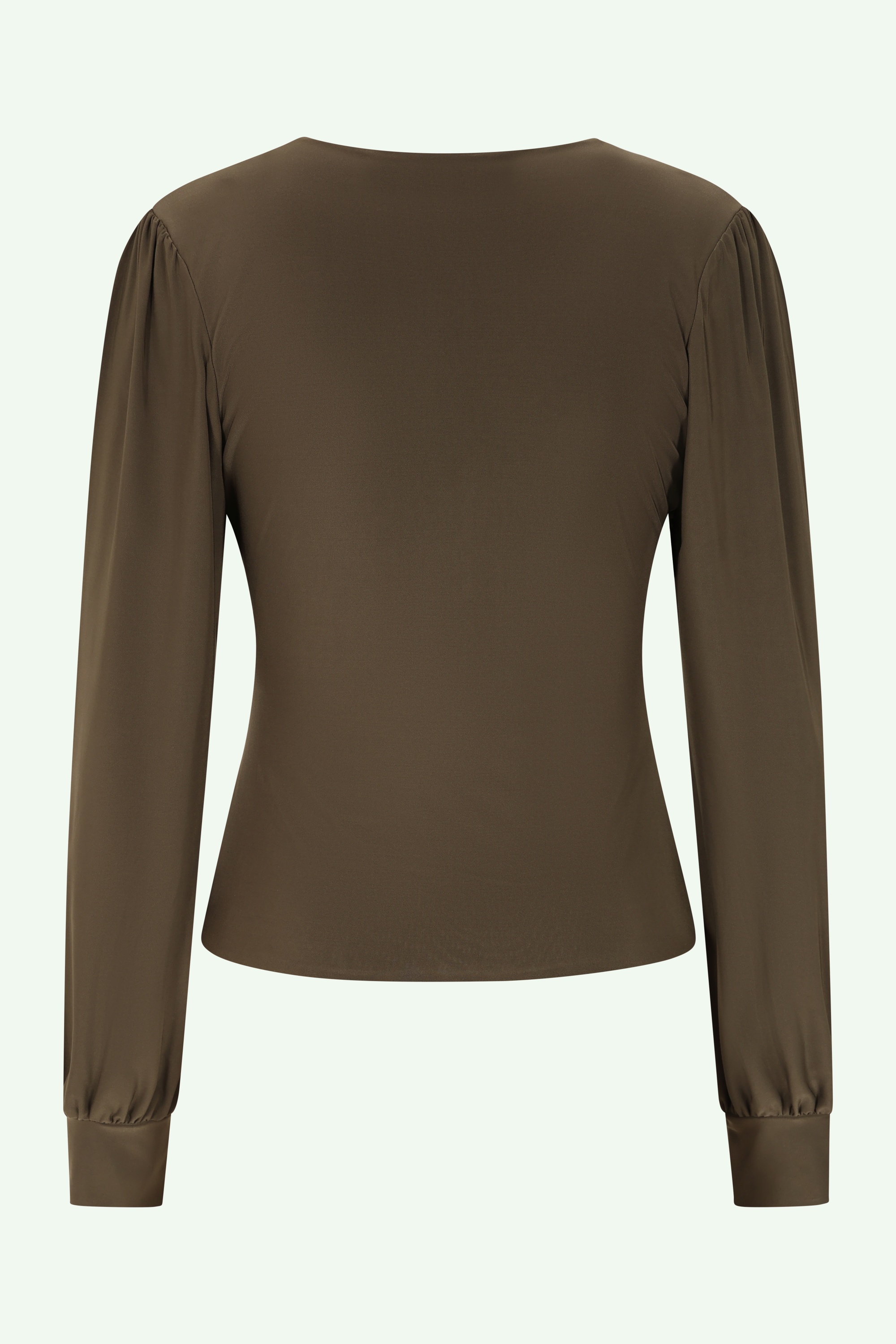 Vintage Chic for Topvintage - Topvintage exclusive ~ Abigail Long Sleeve Top in Khaki Green 3