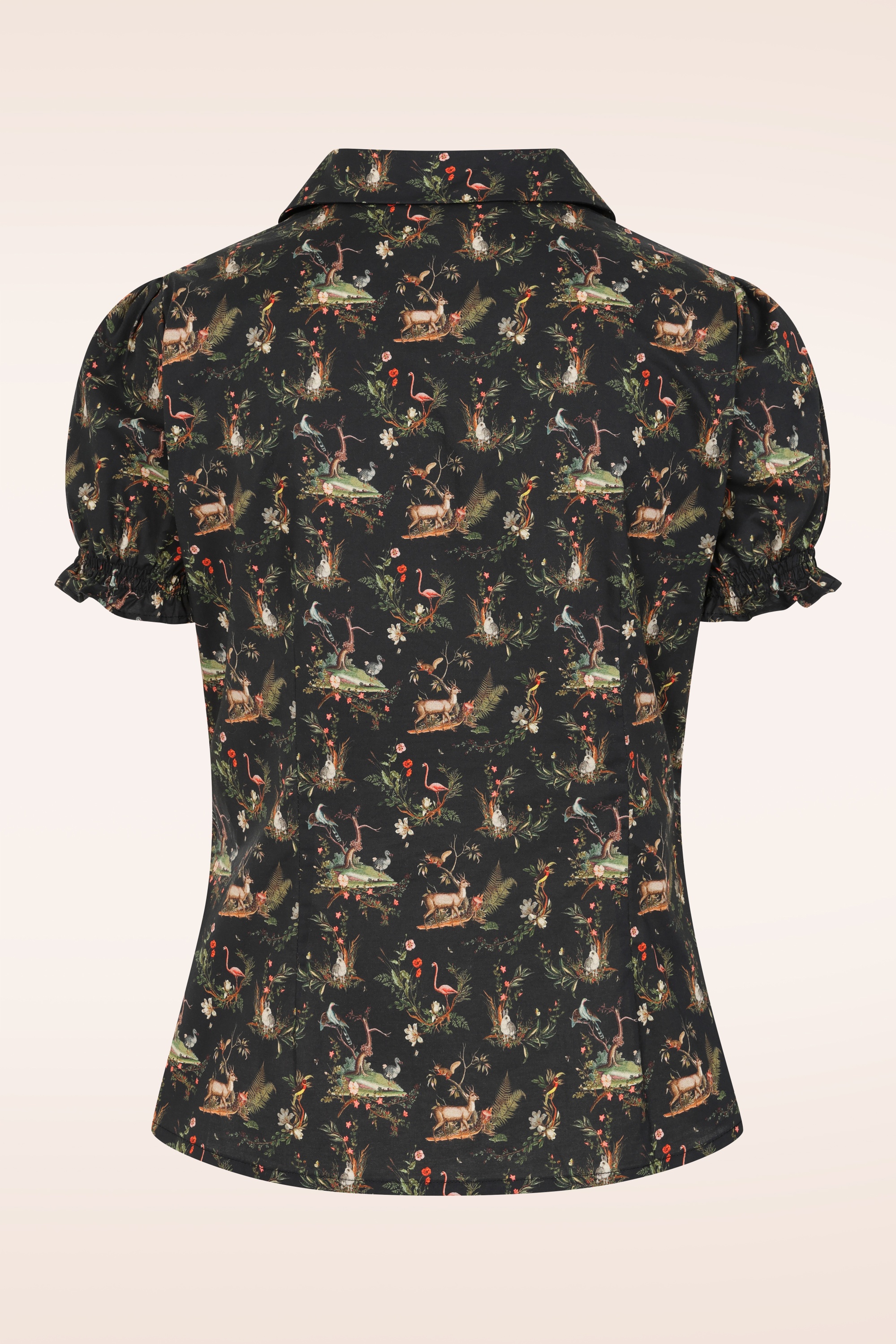 Banned Retro - Star Nature Cotton Blouse in Black 4