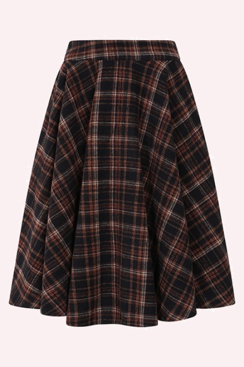 Banned Retro - Cary School Check rok in navy 2