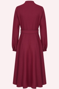 Banned Retro - Robe midi Tiziana en bordeaux 4