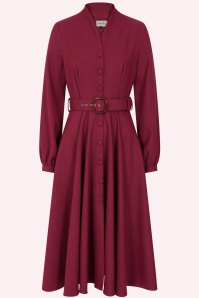 Banned Retro - Robe midi Tiziana en bordeaux 2
