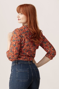 Seasalt - Chemisier en coton Larissa en Tomato Blooms Cinnamon 3