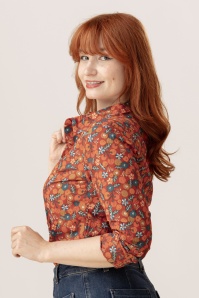 Seasalt - Chemisier en coton Larissa en Tomato Blooms Cinnamon 2