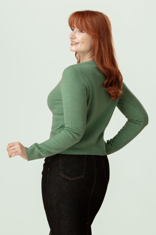 Seasalt - Tern Tide Wool Cardigan in Pea Pod 2